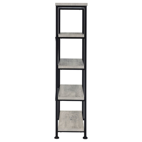 Analiese 4 - shelf Bookcase Grey Driftwood | Coaster - 801546 - Home Elegance USA - 7