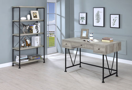 Analiese 4 - shelf Bookcase Grey Driftwood | Coaster - 801546 - Home Elegance USA - 10