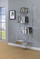 Amaturo 4 - shelf Ladder Bookcase Clear | Coaster | Home Elegance USA