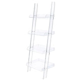 Amaturo 4 - shelf Ladder Bookcase Clear | Coaster | Home Elegance USA