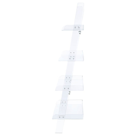 Amaturo 4 - shelf Ladder Bookcase Clear | Coaster - 801553 - Home Elegance USA - 7