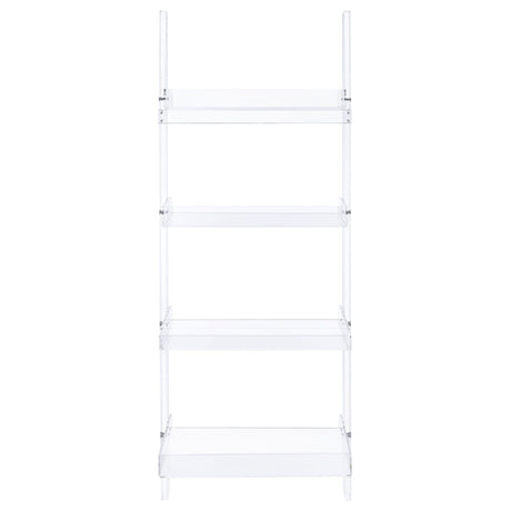 Amaturo 4 - shelf Ladder Bookcase Clear | Coaster - 801553 - Home Elegance USA - 5