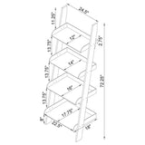 Amaturo 4 - shelf Ladder Bookcase Clear | Coaster | Home Elegance USA