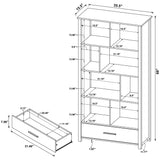 Bookcase - Dylan Rectangular 8-shelf Bookcase