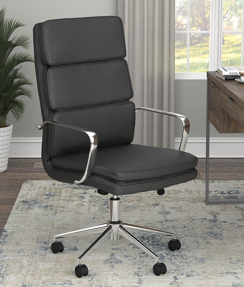 Office Chair - Ximena High Back Upholstered Office Chair Black