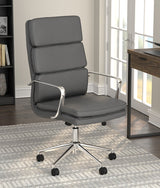 Office Chair - Ximena High Back Upholstered Office Chair Grey