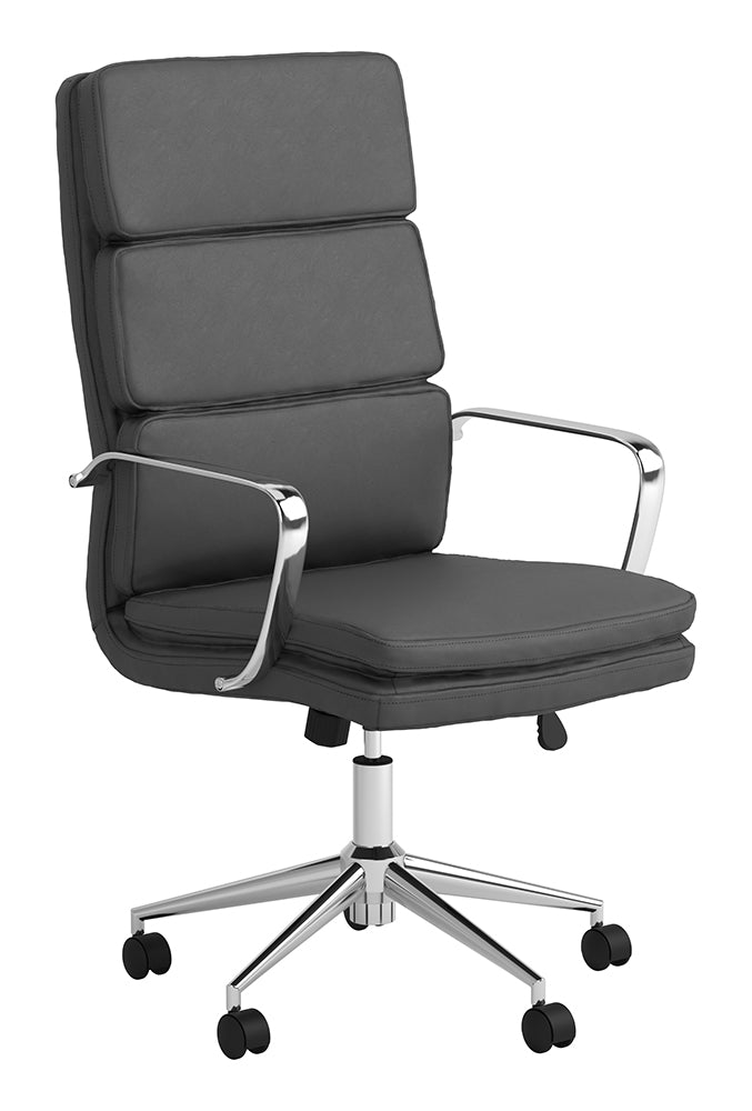 Office Chair - Ximena High Back Upholstered Office Chair Grey