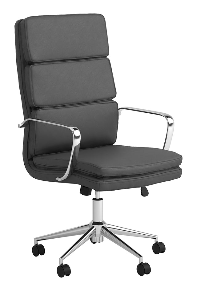 Office Chair - Ximena High Back Upholstered Office Chair Grey