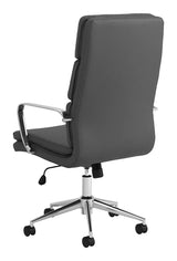 Office Chair - Ximena High Back Upholstered Office Chair Grey