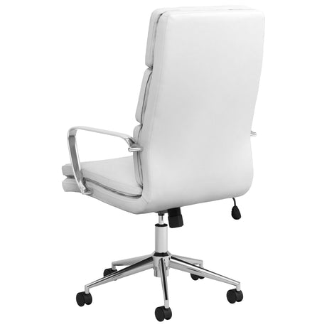 Office Chair - Ximena High Back Upholstered Office Chair White