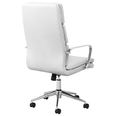 Office Chair - Ximena High Back Upholstered Office Chair White