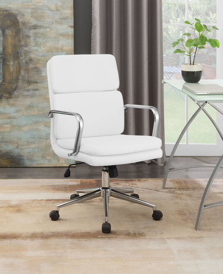 Office Chair - Ximena Standard Back Upholstered Office Chair White