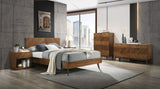 Kamela -Modern Walnut EK Bedroom Set