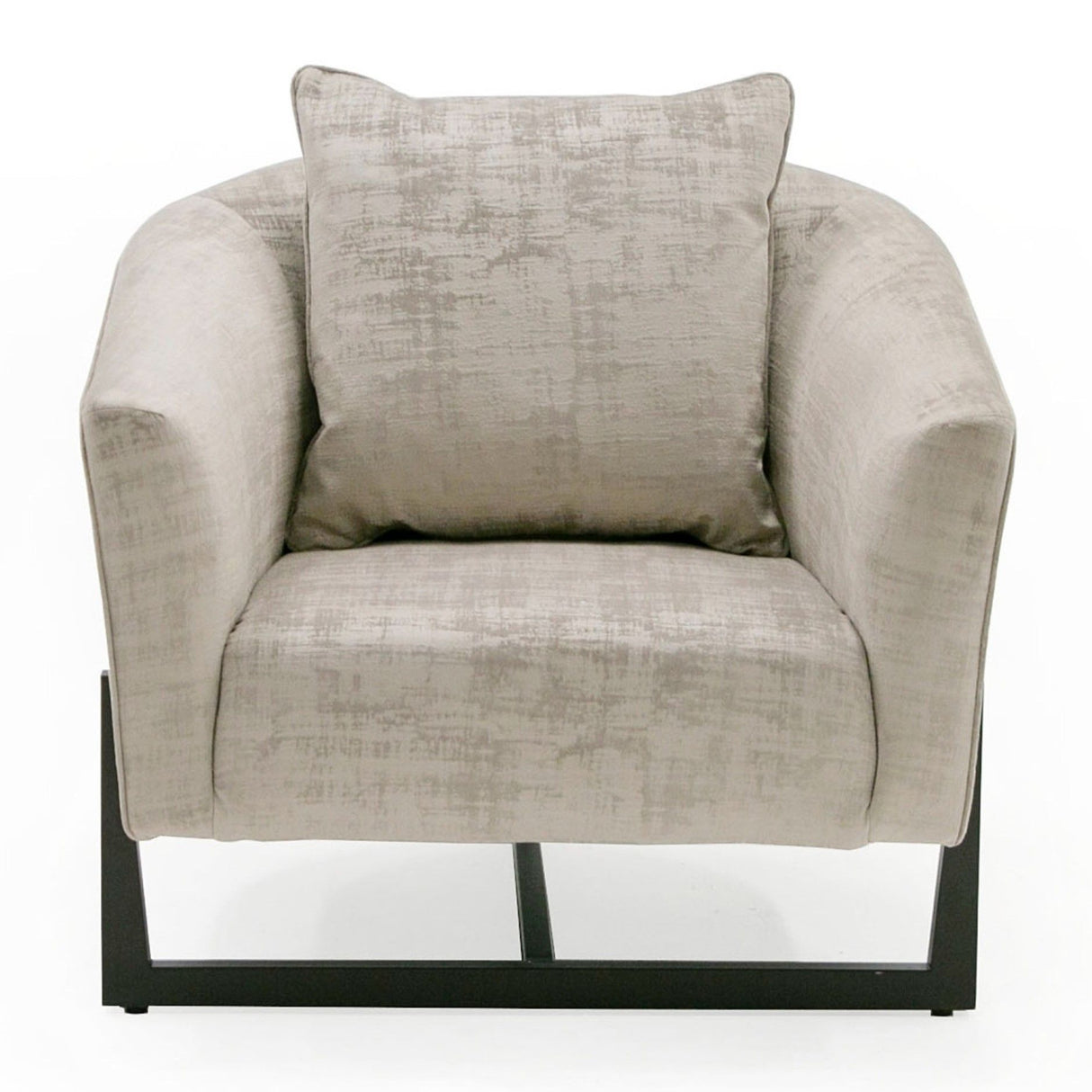 Modrest Forbis - Contemporary Grey Fabric Accent Chair