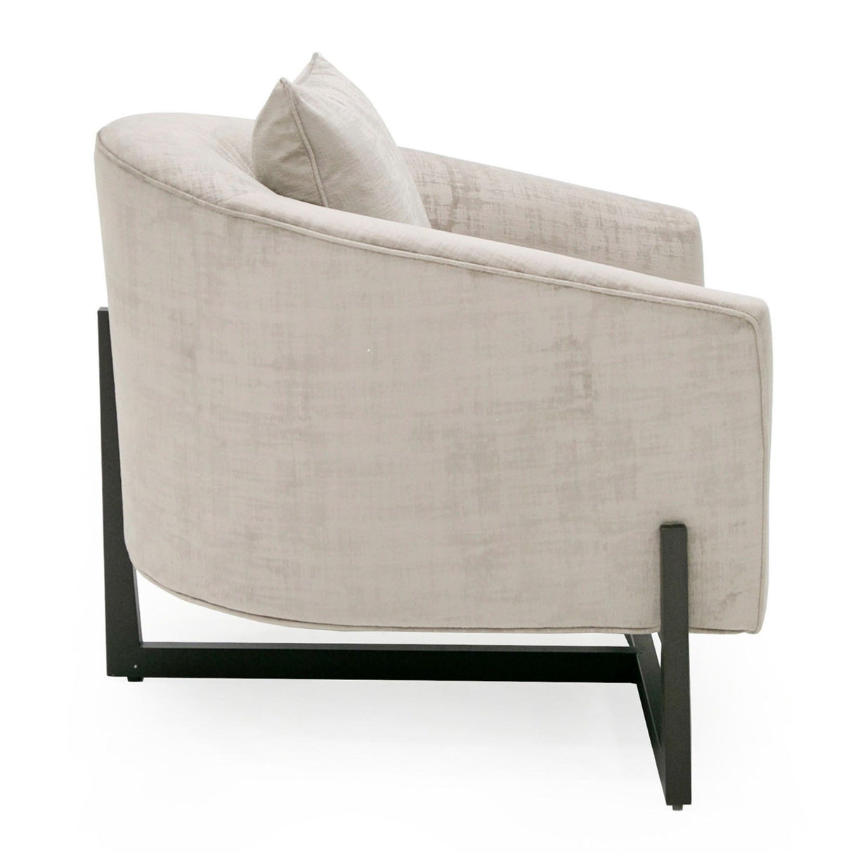 Modrest Forbis - Contemporary Grey Fabric Accent Chair
