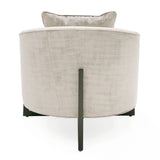 Modrest Forbis - Contemporary Grey Fabric Accent Chair