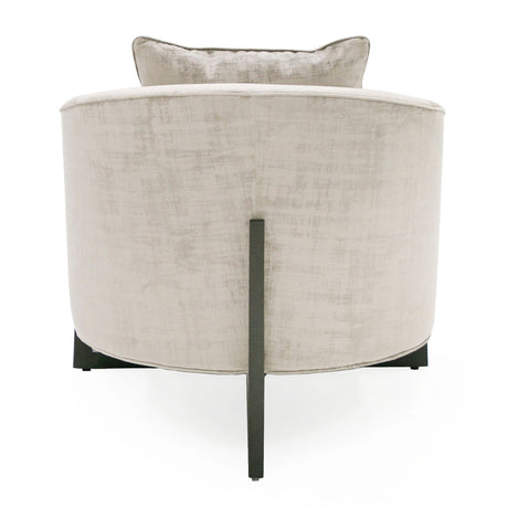 Modrest Forbis - Contemporary Grey Fabric Accent Chair