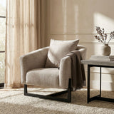 Modrest Forbis - Contemporary Grey Fabric Accent Chair