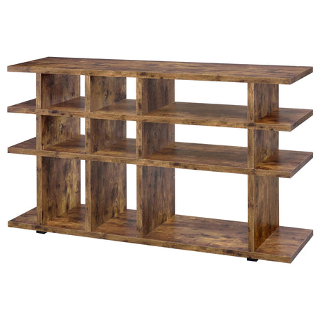 Console Bookcase - Santos 3-tier Bookcase Antique Nutmeg