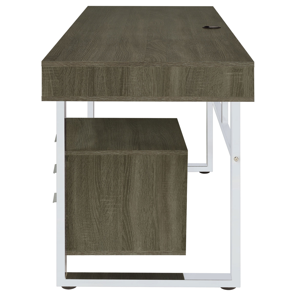 Computer Desk - Whitman 4-drawer Writing Desk Weathered Grey