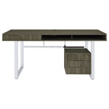 Computer Desk - Whitman 4-drawer Writing Desk Weathered Grey