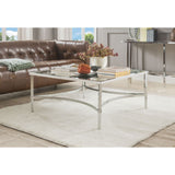 Acme - Petunia Coffee Table 80190 Mirrored & Chrome Finish