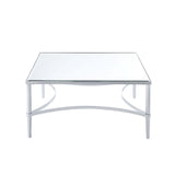 Acme - Petunia Coffee Table 80190 Mirrored & Chrome Finish