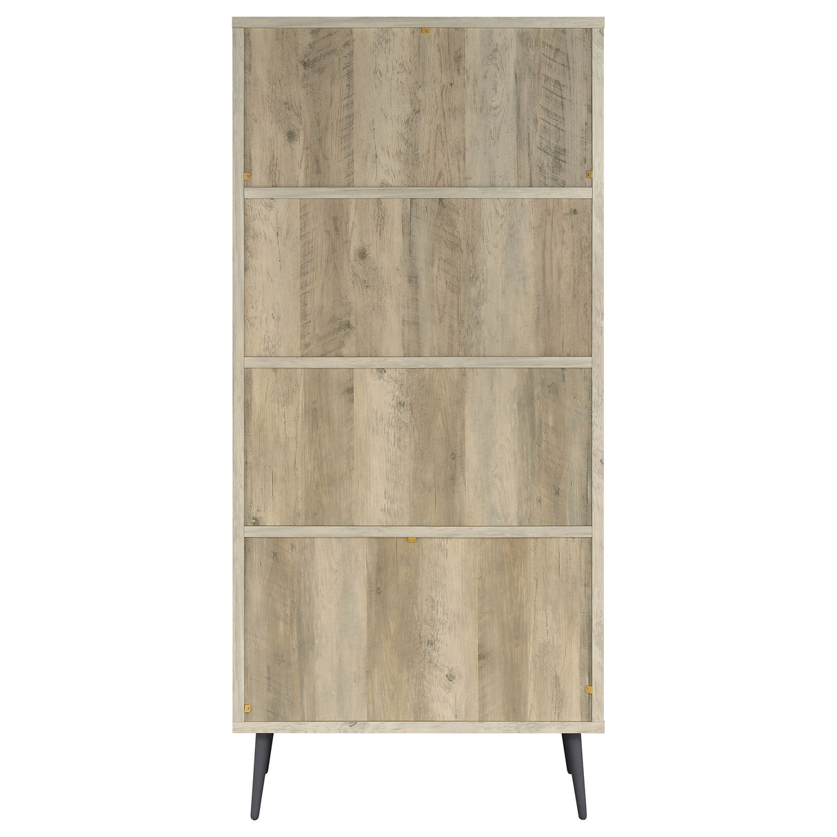 Bookcase - Maeve 3-shelf Engineered Wood Bookcase with Drawers Antique Pine and Grey