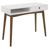 Bradenton 1 - drawer Writing Desk White and Walnut | Coaster - 801931 - Home Elegance USA - 1