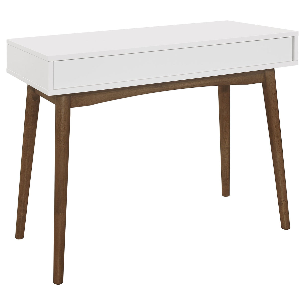 Bradenton 1 - drawer Writing Desk White and Walnut | Coaster - 801931 - Home Elegance USA - 4