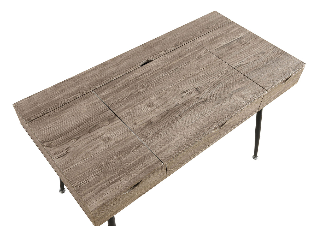 Writing Desk - Rafael 1-drawer Writing Desk Rustic Driftwood