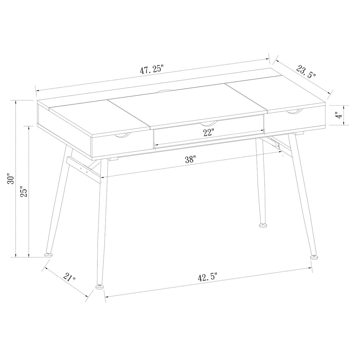 Writing Desk - Rafael 1-drawer Writing Desk Rustic Driftwood