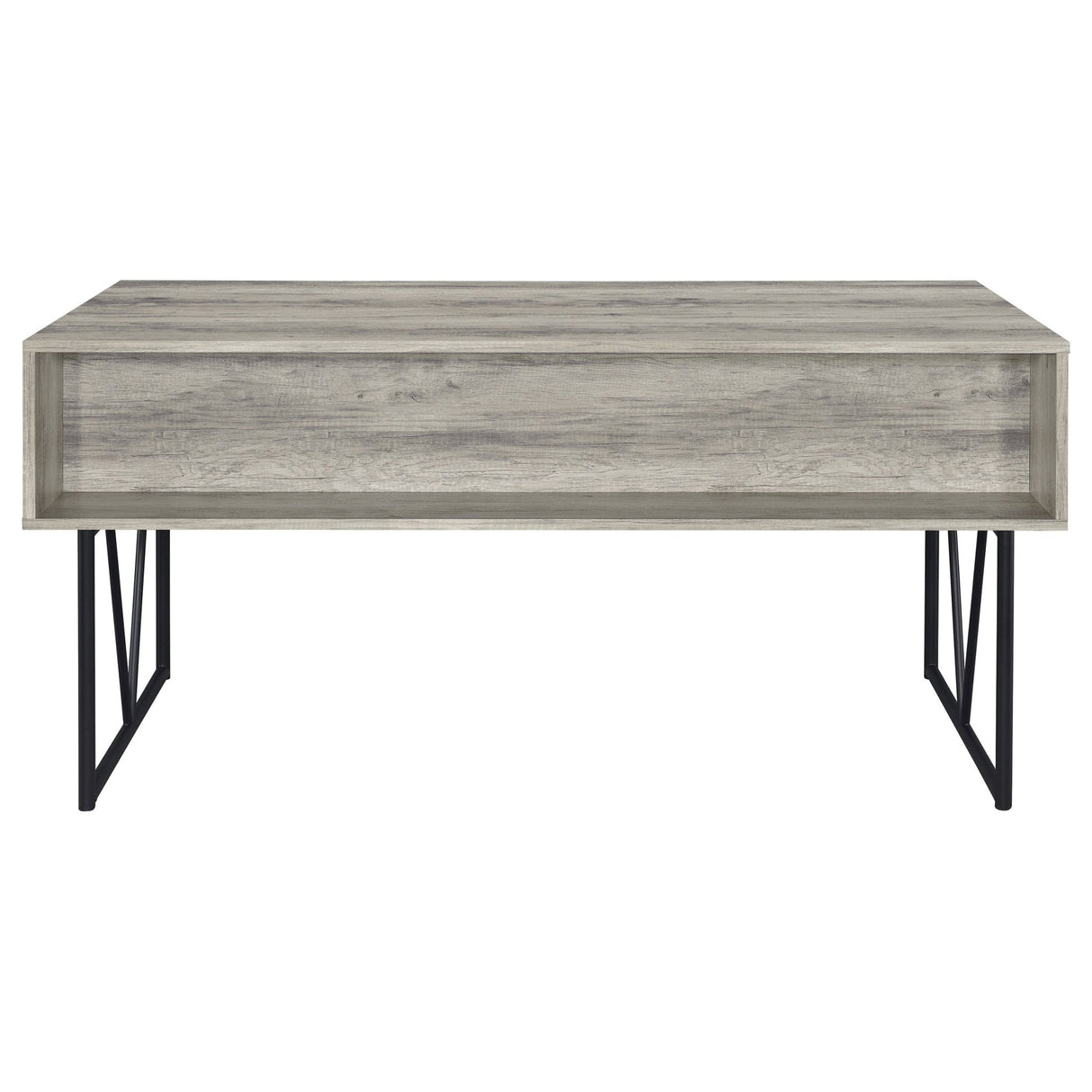 Analiese 4 - drawer Writing Desk Grey Driftwood | Coaster - 801999 - Home Elegance USA - 7