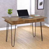 Writing Desk - Sheeran Writing Desk with 4 Hidden Storages Rustic Amber