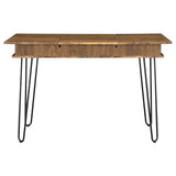 Writing Desk - Sheeran Writing Desk with 4 Hidden Storages Rustic Amber