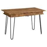 Writing Desk - Sheeran Writing Desk with 4 Hidden Storages Rustic Amber