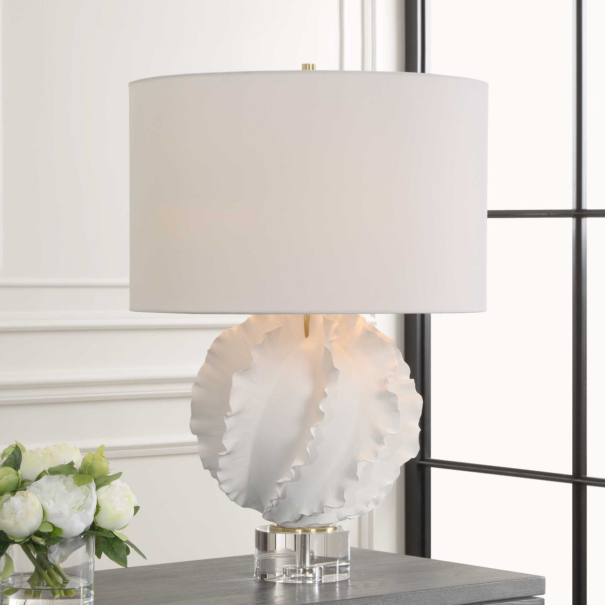 Saylor White Table Lamp by Uttermost - View 2