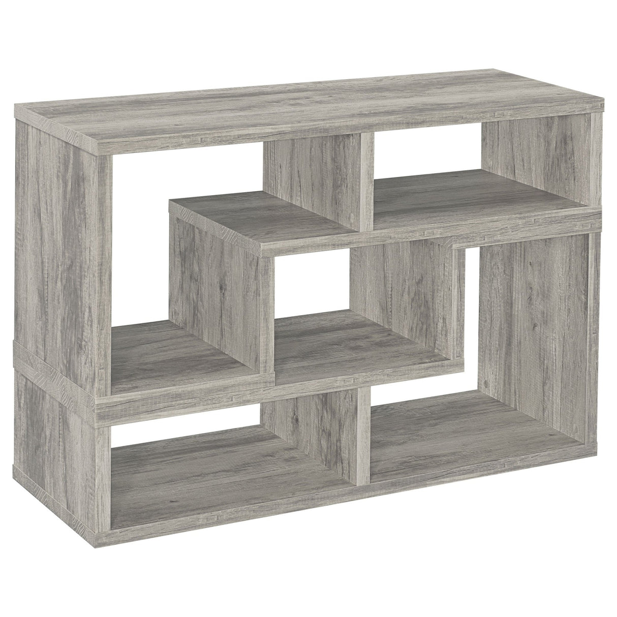 Bookcase / Tv Stand - Velma Convertable Bookcase and TV Console Grey Driftwood | Coaster - 802330 - Home Elegance USA - 6