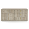 Nova Domus Roma - Modern Faux Travertine + Gold Dresser