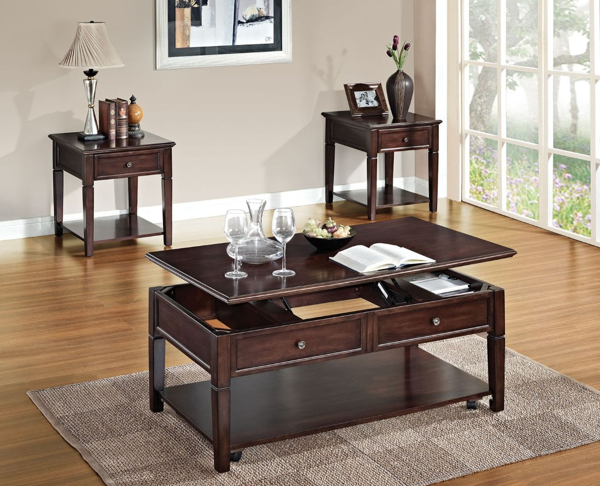 Acme - Malachi Coffee Table W/Lift Top 80254 Walnut Finish