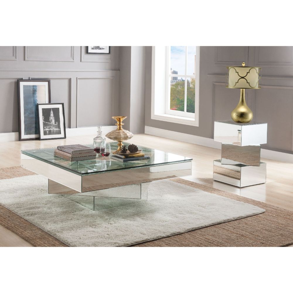 Acme - Dominic Coffee Table 80270 Mirrored