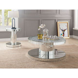 Acme - Noralie Coffee Table 80300 Mirrored, Faux Diamonds