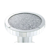 Acme - Noralie End Table 80302 Mirrored, Faux Diamonds