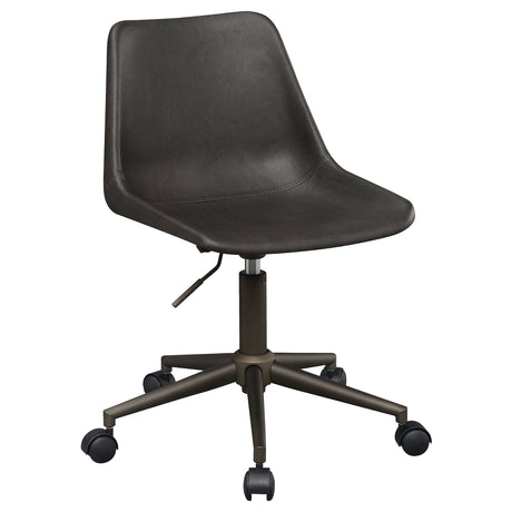 Office Chair - Carnell Adjustable Height Office Chair with Casters Brown and Rustic Taupe