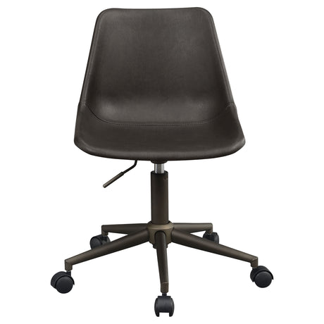 Office Chair - Carnell Adjustable Height Office Chair with Casters Brown and Rustic Taupe