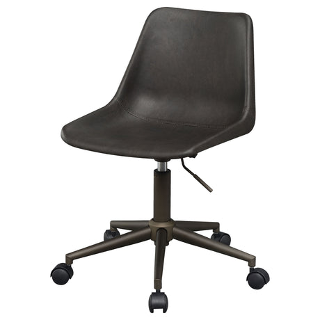 Office Chair - Carnell Adjustable Height Office Chair with Casters Brown and Rustic Taupe