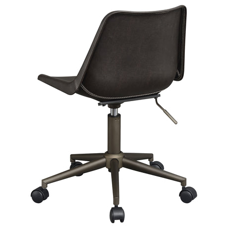 Office Chair - Carnell Adjustable Height Office Chair with Casters Brown and Rustic Taupe