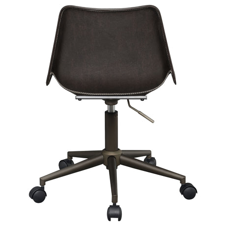 Office Chair - Carnell Adjustable Height Office Chair with Casters Brown and Rustic Taupe