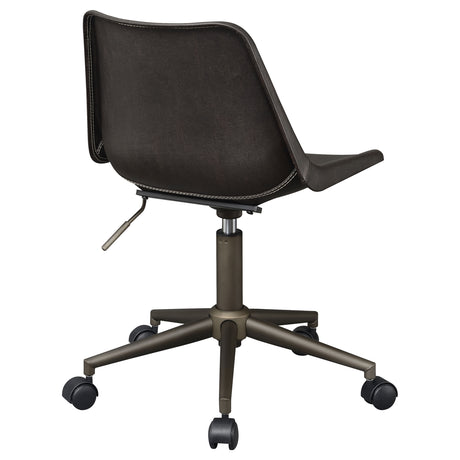 Office Chair - Carnell Adjustable Height Office Chair with Casters Brown and Rustic Taupe