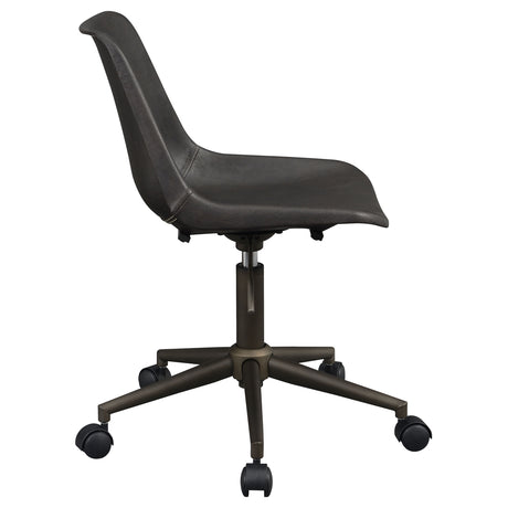 Office Chair - Carnell Adjustable Height Office Chair with Casters Brown and Rustic Taupe